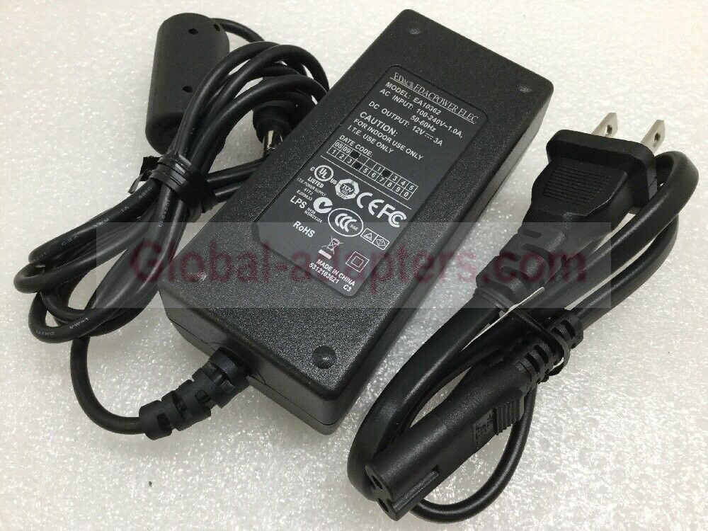 New 12V 3A EDAC EA10362 Power Supply Ac Adapter